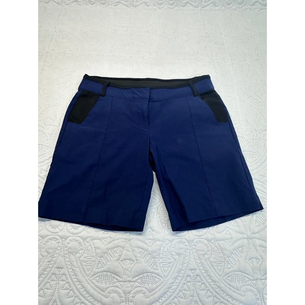 Simply Vera Vera Wang Navy Blue Stretch Shorts Womens Small Pockets Casual